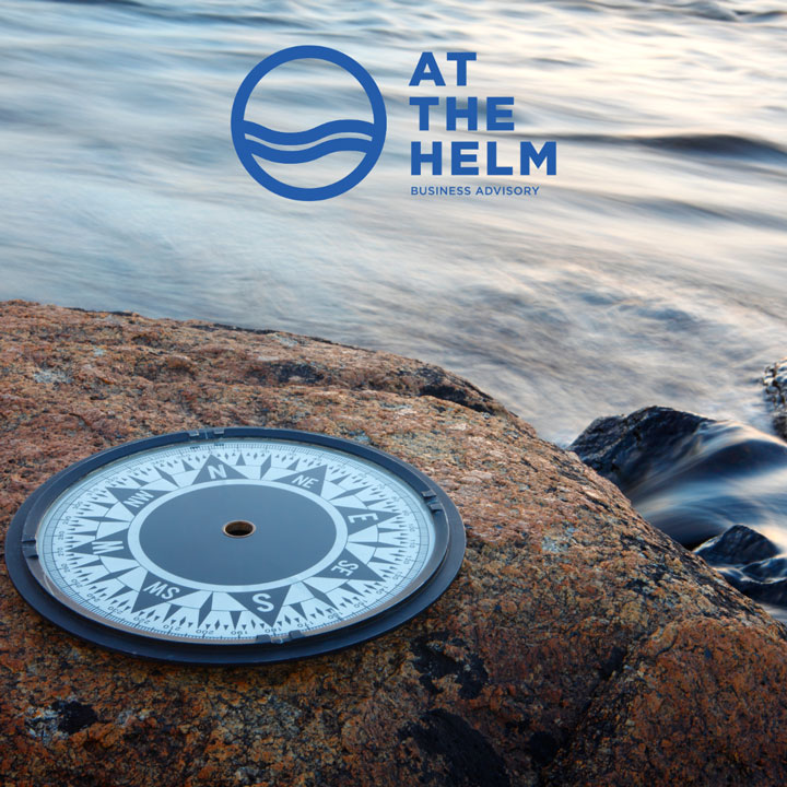 compass by the water